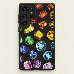 Rainbow Gems Assortment Pattern  - Patterns Phone Case for Galaxy S23 Ultra