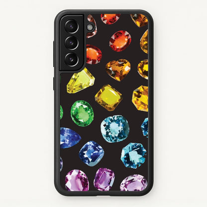 Rainbow Gems Assortment Pattern  - Patterns Phone Case for Galaxy S21 Plus