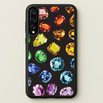 Rainbow Gems Assortment Pattern  - Patterns Phone Case for Huawei P20 Pro