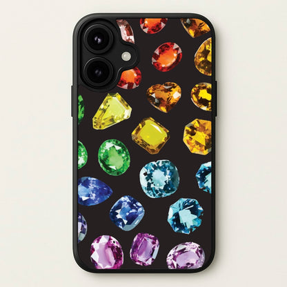 Rainbow Gems Assortment Pattern Phone Case for iPhone 17