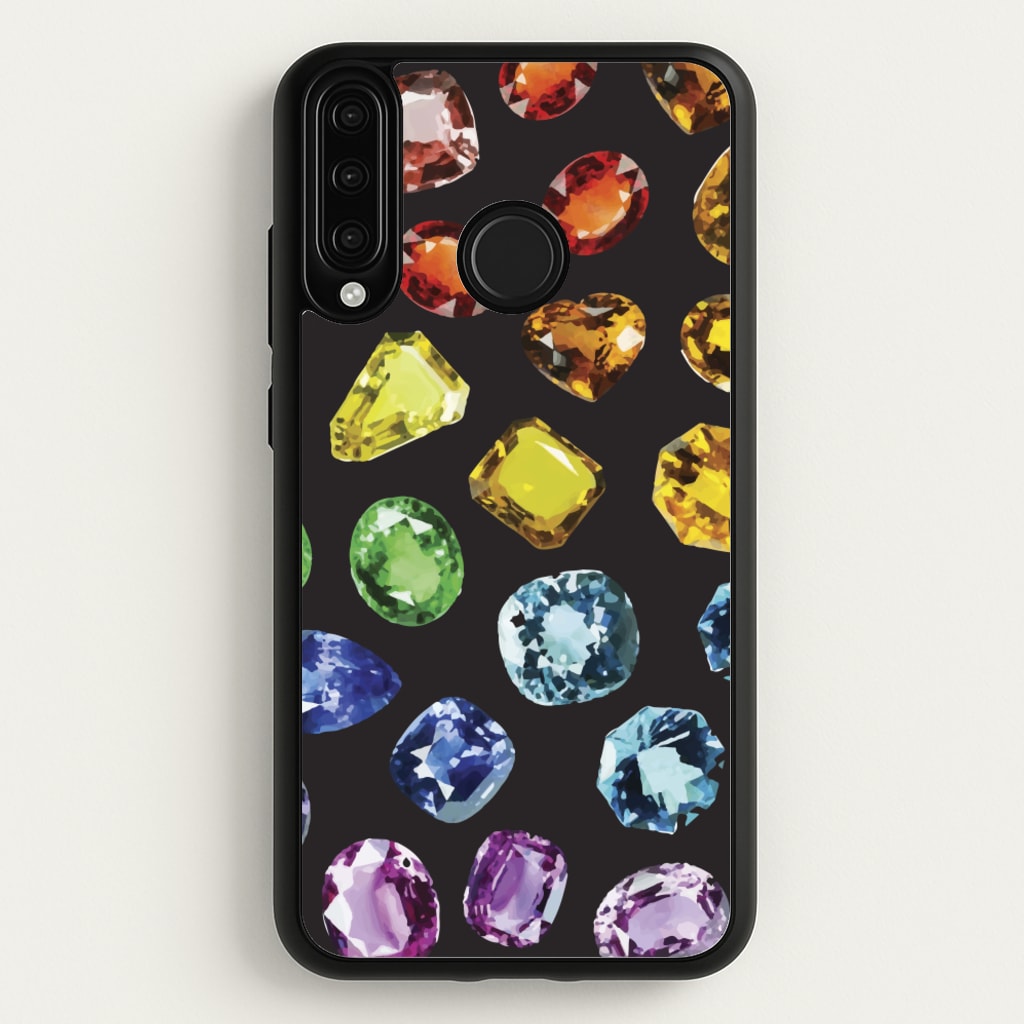Rainbow Gems Assortment Pattern  - Patterns Phone Case for Huawei P30 Lite