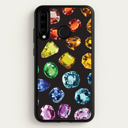 Rainbow Gems Assortment Pattern  - Patterns Phone Case for Huawei P30 Lite