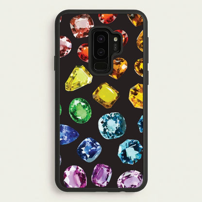 Rainbow Gems Assortment Pattern  - Patterns Phone Case for Galaxy S9 Plus