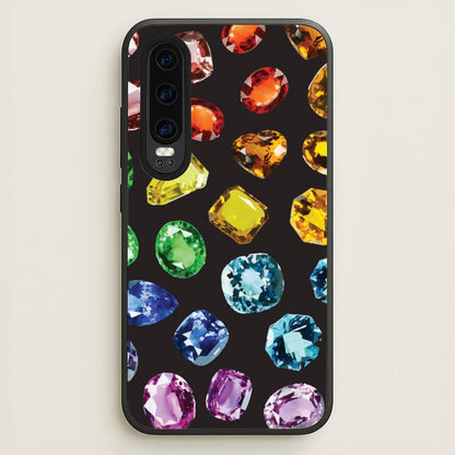 Rainbow Gems Assortment Pattern  - Patterns Phone Case for Huawei P30