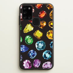 Rainbow Gems Assortment Pattern  - Patterns Phone Case for Galaxy A21s