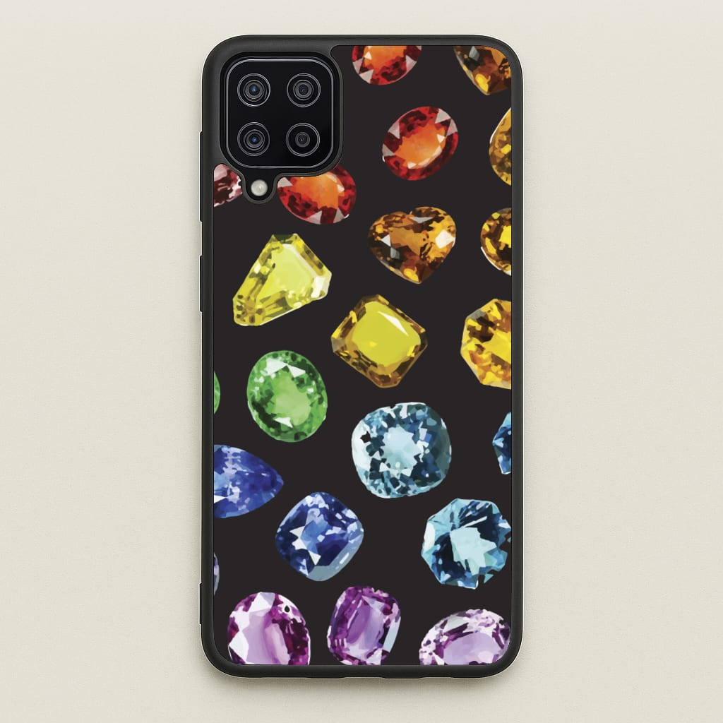 Rainbow Gems Assortment Pattern  - Patterns Phone Case for Galaxy A12