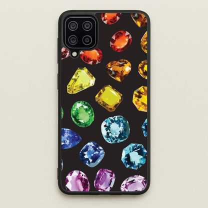 Rainbow Gems Assortment Pattern  - Patterns Phone Case for Galaxy A12
