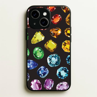 Rainbow Gems Assortment Pattern  - Patterns Phone Case for iPhone 14