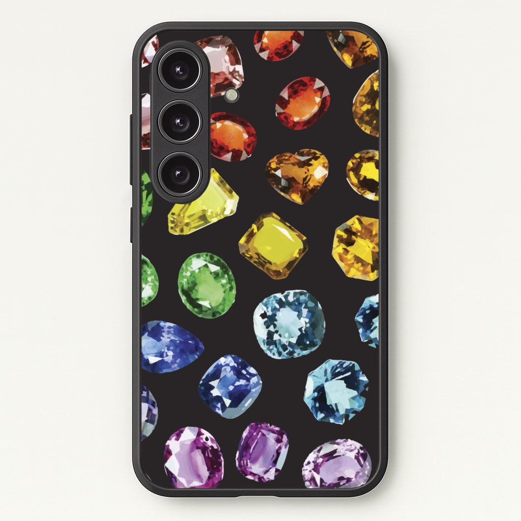 Rainbow Gems Assortment Pattern  - Patterns Phone Case for Galaxy S24