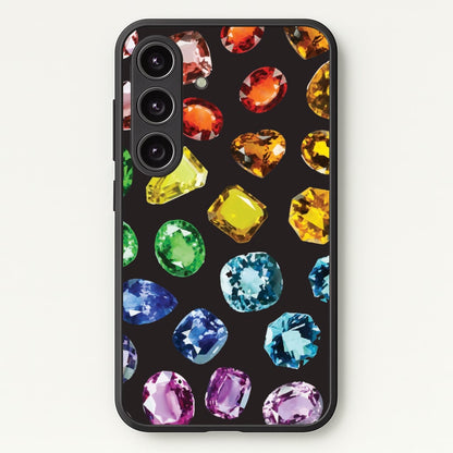 Rainbow Gems Assortment Pattern  - Patterns Phone Case for Galaxy S24
