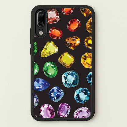 Rainbow Gems Assortment Pattern  - Patterns Phone Case for Huawei P20