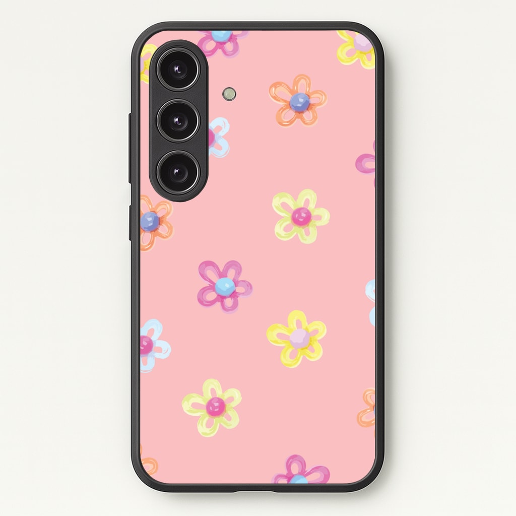 Flower Gems Pattern  - Patterns Phone Case for Galaxy S25