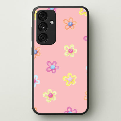 Flower Gems Pattern  - Patterns Phone Case for Galaxy A35