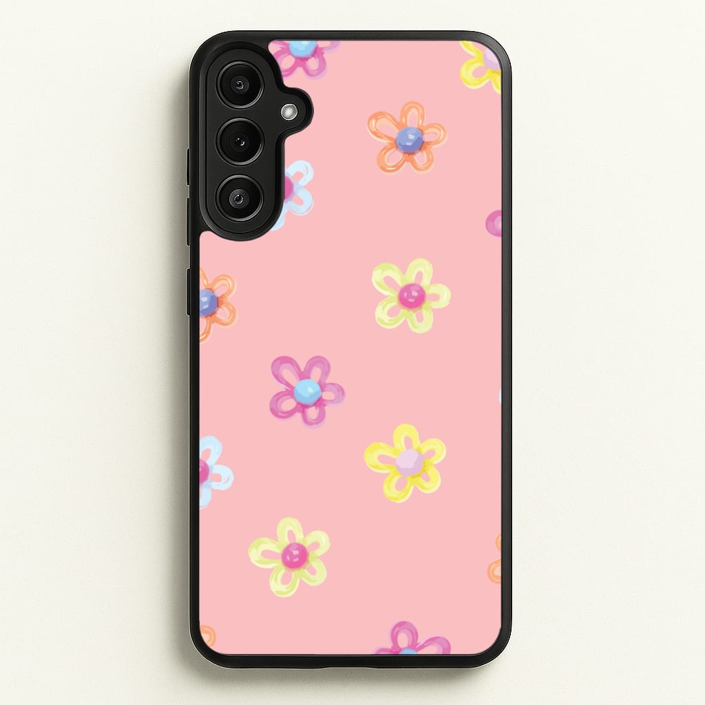 Flower Gems Pattern  - Patterns Phone Case for Galaxy A36