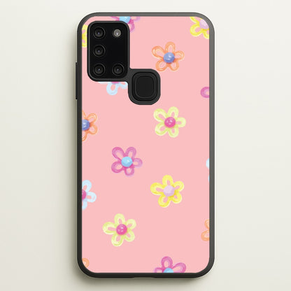 Flower Gems Pattern  - Patterns Phone Case for Galaxy A21s