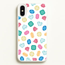 Cartoon Multicoloured Gems Pattern  - Patterns Phone Case for iPhone XS Max