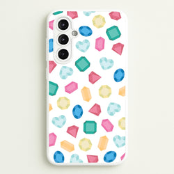 Cartoon Multicoloured Gems Pattern  - Patterns Phone Case for Galaxy A14