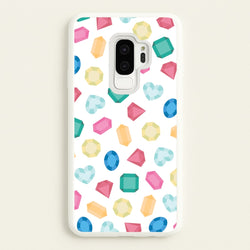 Cartoon Multicoloured Gems Pattern  - Patterns Phone Case for Galaxy S9 Plus
