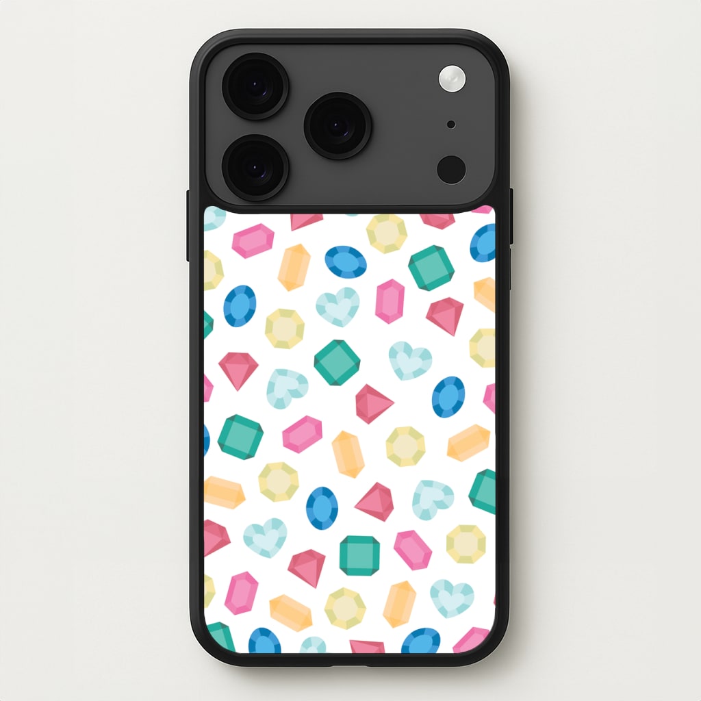 Cartoon Multicoloured Gems Pattern Phone Case for iPhone 17 Pro Max