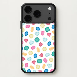 Cartoon Multicoloured Gems Pattern Phone Case for iPhone 17 Pro Max