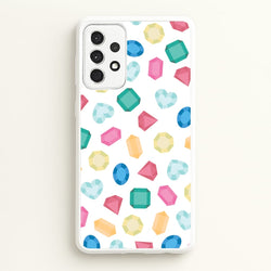 Cartoon Multicoloured Gems Pattern  - Patterns Phone Case for Galaxy A52 / A52s