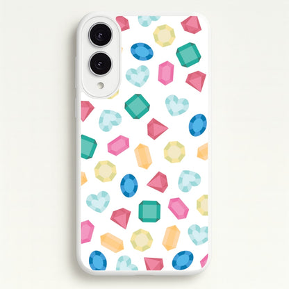 Cartoon Multicoloured Gems Pattern  - Patterns Phone Case for Galaxy S25 Edge