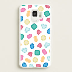Cartoon Multicoloured Gems Pattern  - Patterns Phone Case for Galaxy S9