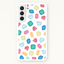 Cartoon Multicoloured Gems Pattern  - Patterns Phone Case for Galaxy S22