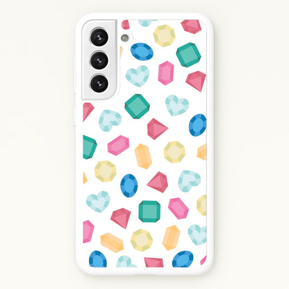 Cartoon Multicoloured Gems Pattern  - Patterns Phone Case for Galaxy S22