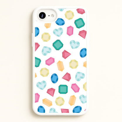 Cartoon Multicoloured Gems Pattern  - Patterns Phone Case for iPhone 6 Plus / 7 Plus / 8 Plus