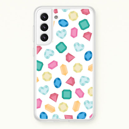 Cartoon Multicoloured Gems Pattern  - Patterns Phone Case for Galaxy S22 Plus