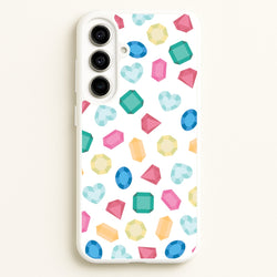 Cartoon Multicoloured Gems Pattern  - Patterns Phone Case for Galaxy A56
