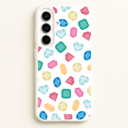 Cartoon Multicoloured Gems Pattern  - Patterns Phone Case for Galaxy A56