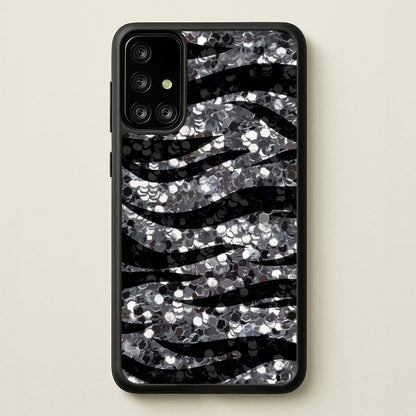 Silver Sequin Tiger Pattern  - Patterns Phone Case for Galaxy A71