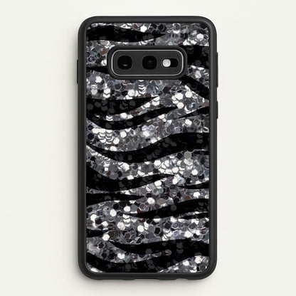 Silver Sequin Tiger Pattern  - Patterns Phone Case for Galaxy S10e