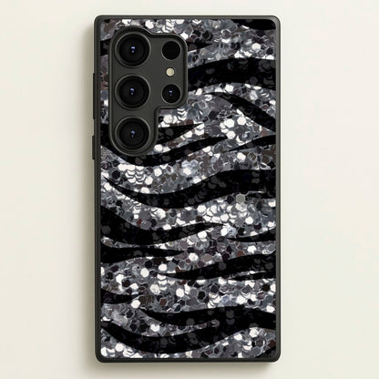 Silver Sequin Tiger Pattern  - Patterns Phone Case for Galaxy S25 Ultra