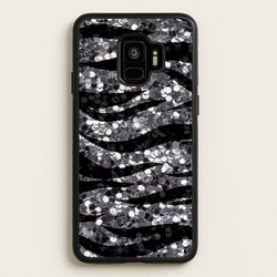 Silver Sequin Tiger Pattern  - Patterns Phone Case for Galaxy S9