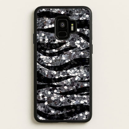 Silver Sequin Tiger Pattern  - Patterns Phone Case for Galaxy S9