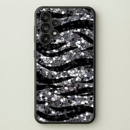 Silver Sequin Tiger Pattern  - Patterns Phone Case for Galaxy A13