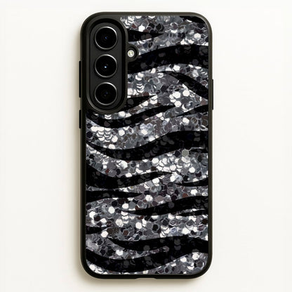 Silver Sequin Tiger Pattern  - Patterns Phone Case for Galaxy A56