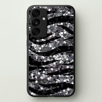 Silver Sequin Tiger Pattern  - Patterns Phone Case for Galaxy A55