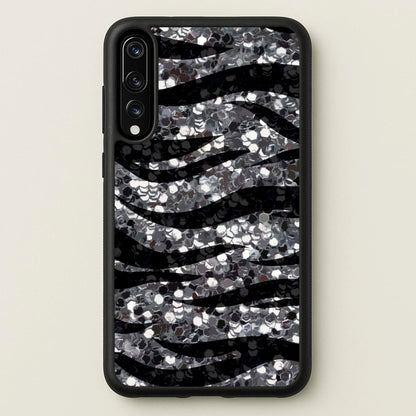 Silver Sequin Tiger Pattern  - Patterns Phone Case for Huawei P20 Pro