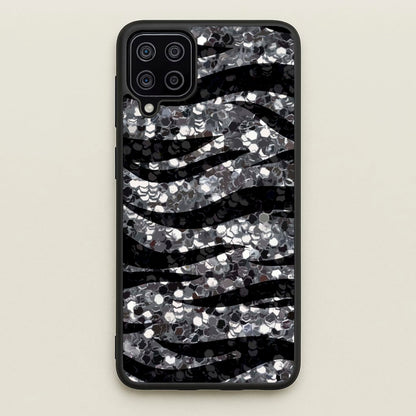 Silver Sequin Tiger Pattern  - Patterns Phone Case for Galaxy A12