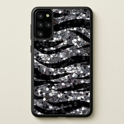 Silver Sequin Tiger Pattern  - Patterns Phone Case for Galaxy S20 Plus