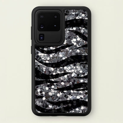 Silver Sequin Tiger Pattern  - Patterns Phone Case for Galaxy S20 Ultra