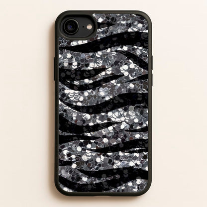 Silver Sequin Tiger Pattern  - Patterns Phone Case for iPhone 6 / 7 / 8 / SE