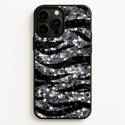 Silver Sequin Tiger Pattern  - Patterns Phone Case for iPhone 13 Pro Max