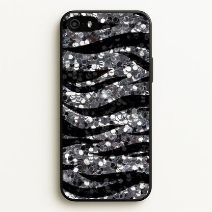 Silver Sequin Tiger Pattern  - Patterns Phone Case for iPhone 5 / 5s / SE 2016