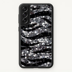 Silver Sequin Tiger Pattern  - Patterns Phone Case for Galaxy S22