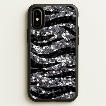 Silver Sequin Tiger Pattern  - Patterns Phone Case for iPhone X / XS